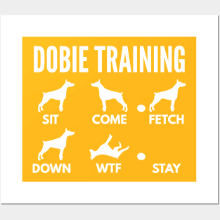 Dobie Training Doberman Pinscher Dog Tricks Posters and Art